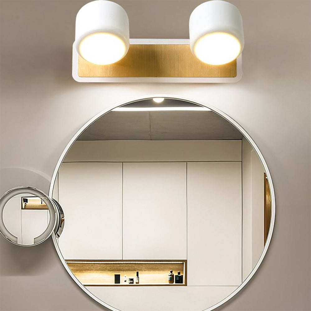 Cooley Modern Multi Mirror Metal Front Wall Lamp, Black/White - Lumpaz