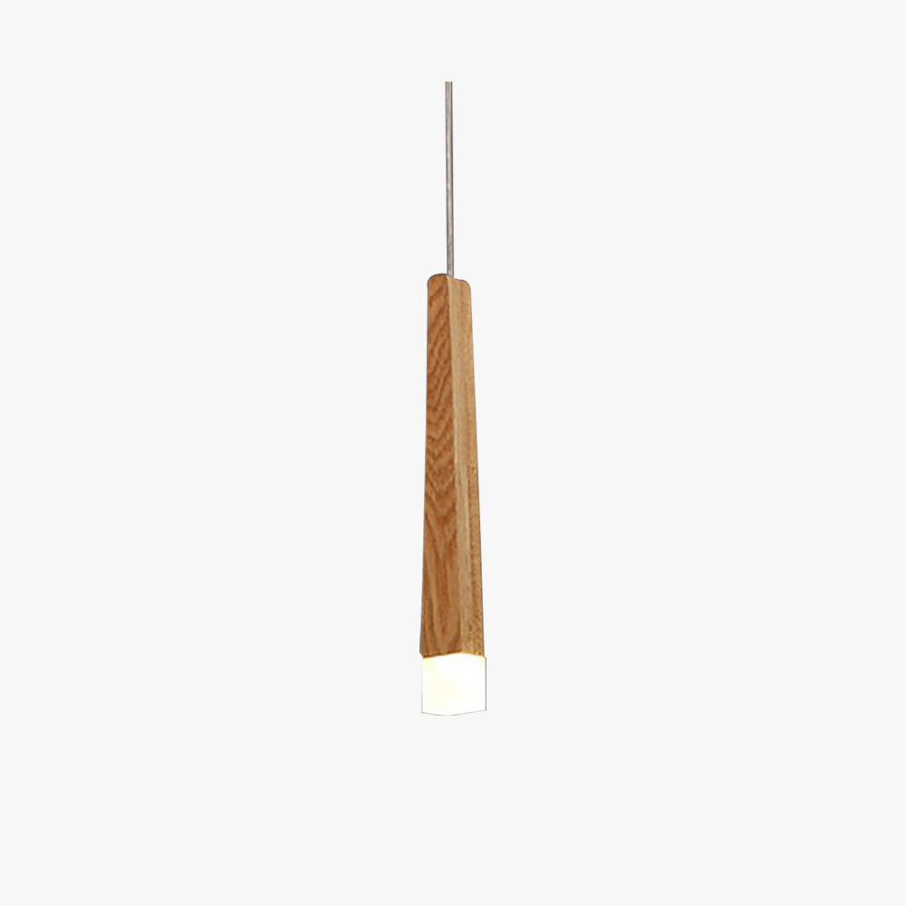 Ozawa Minimalist Linear Wood/Acrylic Pendant Light, Wood - Lumpaz