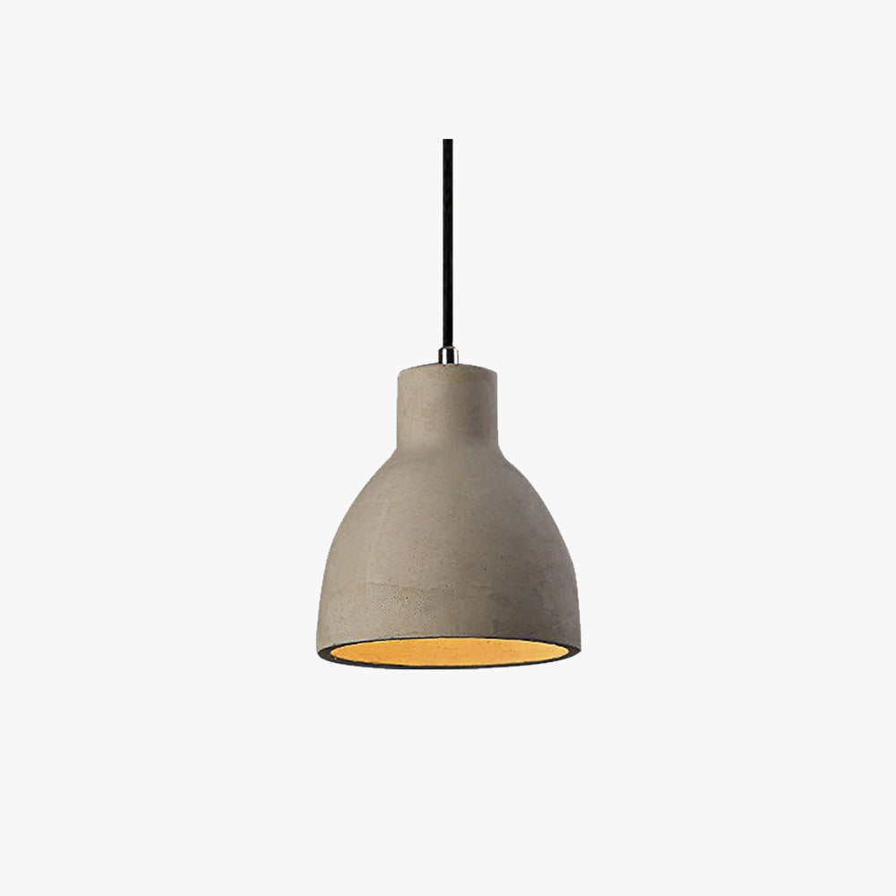 Byers Modern Dome Cement Pendant Light Gray Living Room - Lumpaz