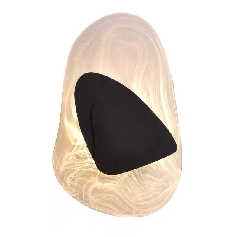 Chan Art Deco Irregular Metal/Acrylic Wall Lamp, Black/Gold - Lumpaz