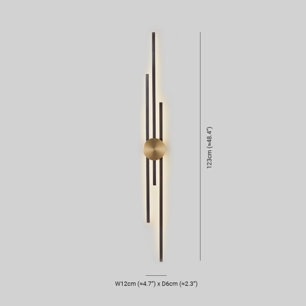 Alana Modern Linear 2 Color Metal Wall Lamp - Lumpaz