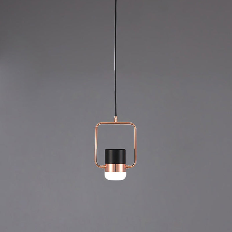 Cooley Modern Industrial Scandinavian Metal/Glass Pendant Light，White/Black - Lumpaz