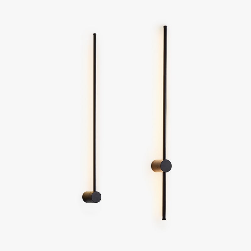 Edge Minimalist Rotatable Linear Outdoor Wall Lamp Black Corridor - Lumpaz