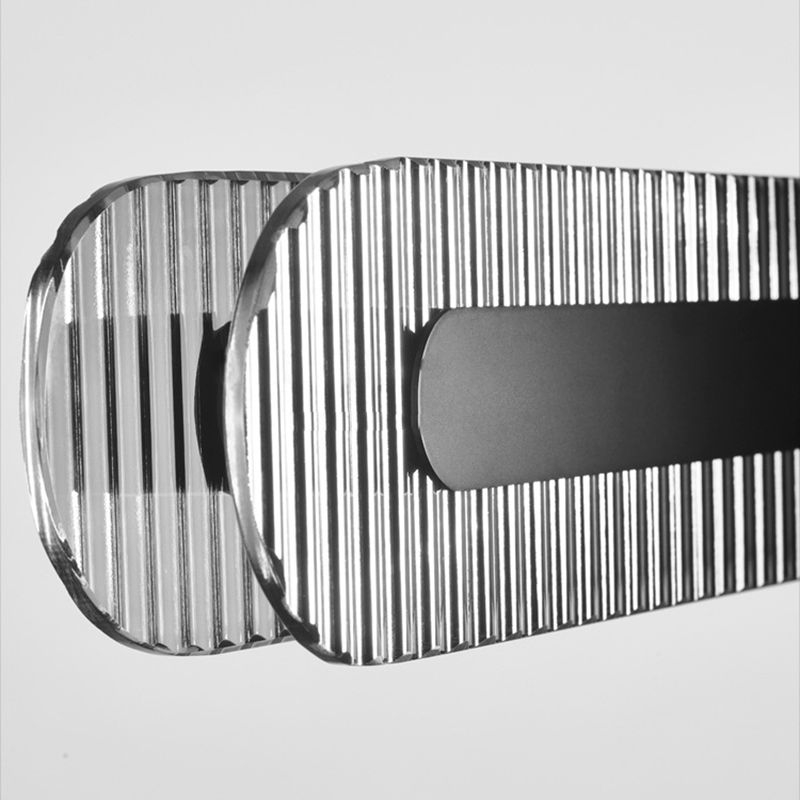 Evette  Minimalist Linear Metal/Acrylic Pendant Light, Black - Lumpaz