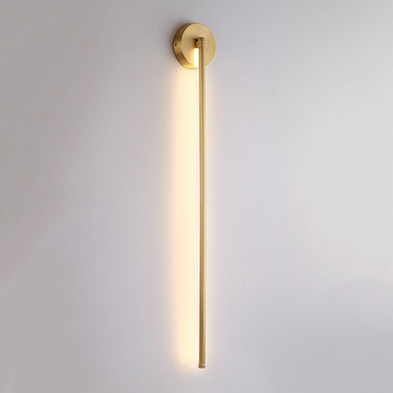 Edge Modern Linear Metal&Silica Gel Wall Mount Lamps, Gold - Lumpaz