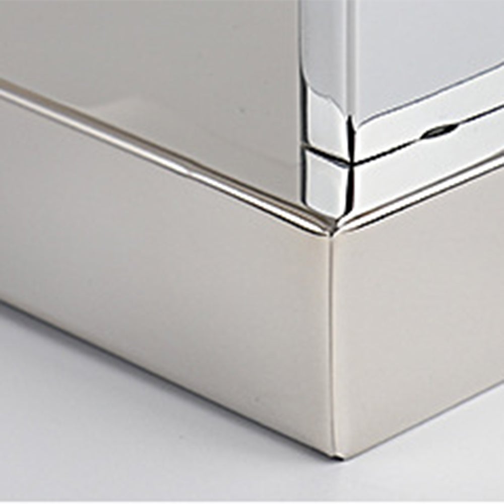 Leigh Modern Square Metal/Acrylic Wall Lamp, Silver, Bathroom - Lumpaz