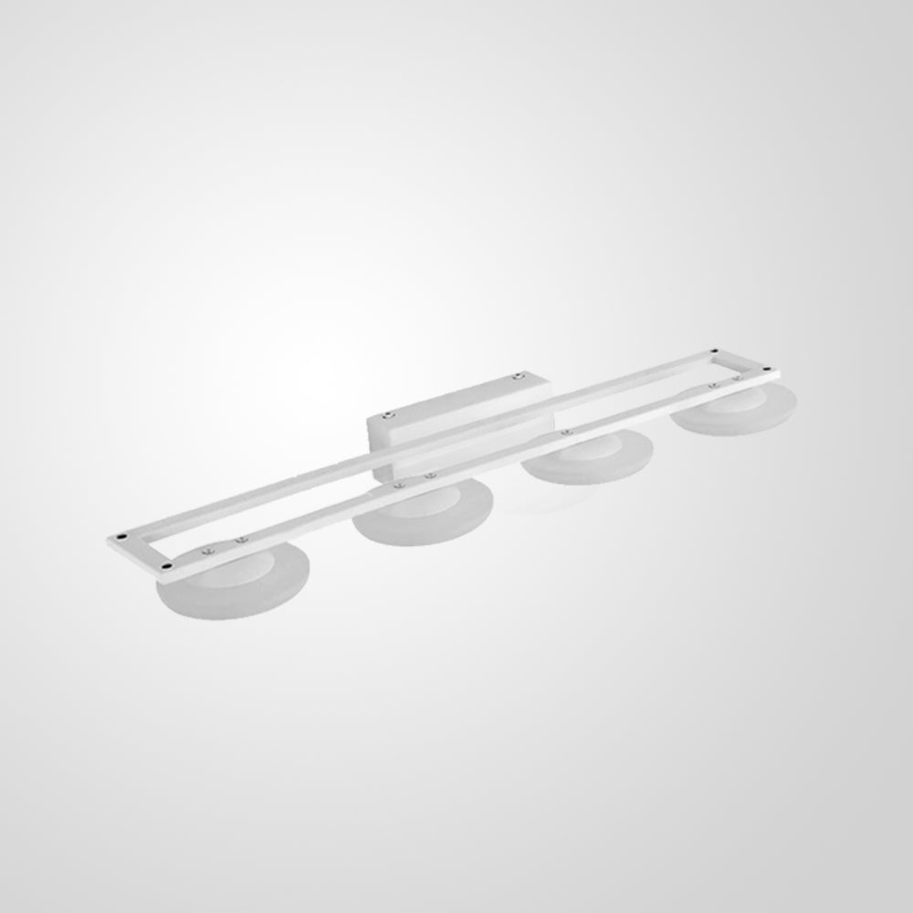 Leigh Modern Square Metal/Acrylic Wall Lamp, White, Bathroom - Lumpaz