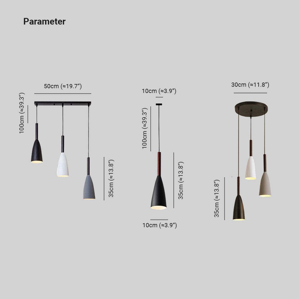 Morandi Kitchen Island Pendant Light Cluster, Wood/Metal - Lumpaz