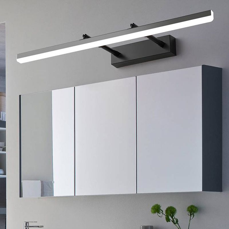 Edge Modern Linear Metal&Acrylic Wall Lamp, Black/White/Chrome - Lumpaz