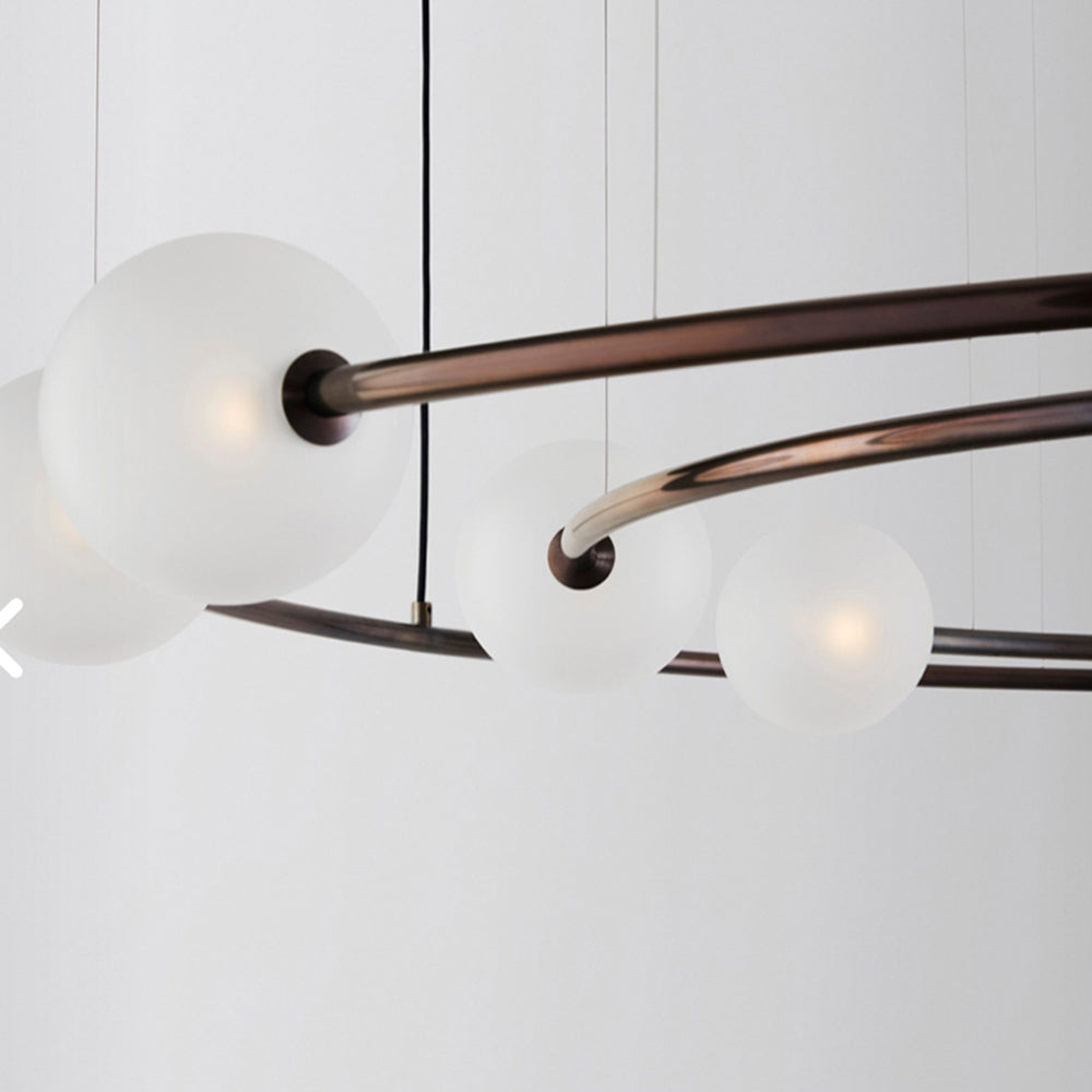 Valentina Modern Ring Metal Pendant Light, Black/Gold - Lumpaz