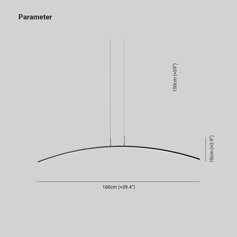 Minimalist Linear Metal Remote Control Pendant Light - Lumpaz