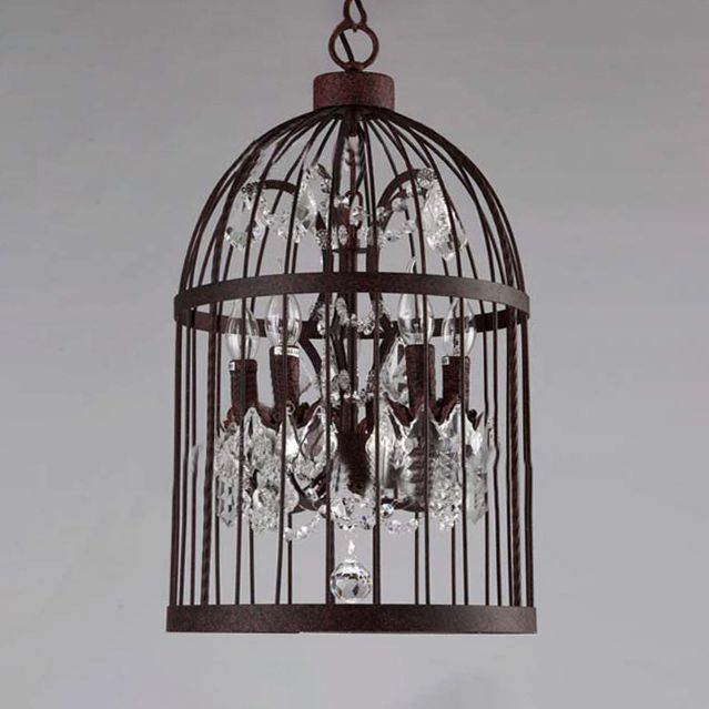 Cooley Designer Industrial Vintage Birdcage Pendant Light - Lumpaz