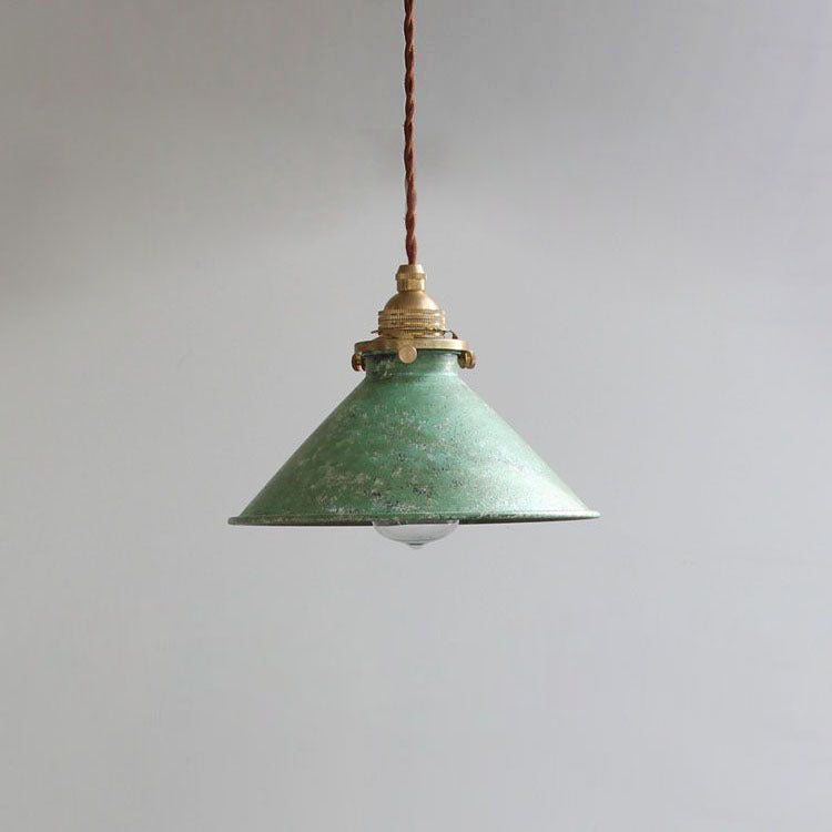 Alessio Vintage LED Rustic Pendant Light Metal Blue Kitchen Balcony - Lumpaz