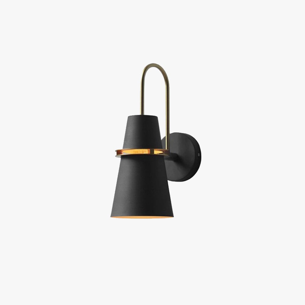 Morandi Modern Cone Metal Wall Lamp, Black/White/Blue - Lumpaz