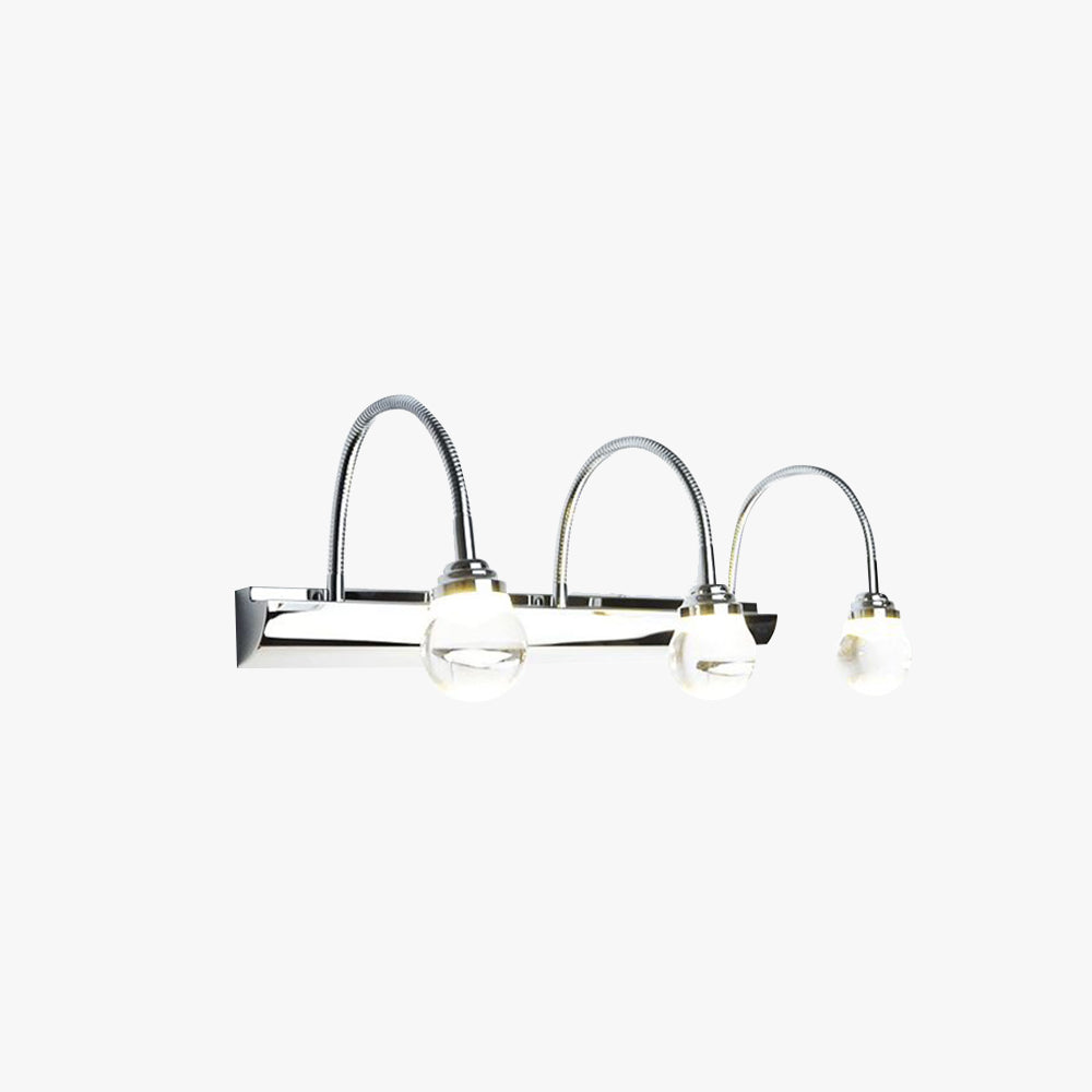 Leigh Modern Curve Around Steel/Acrylic Wall Lamp, White - Lumpaz