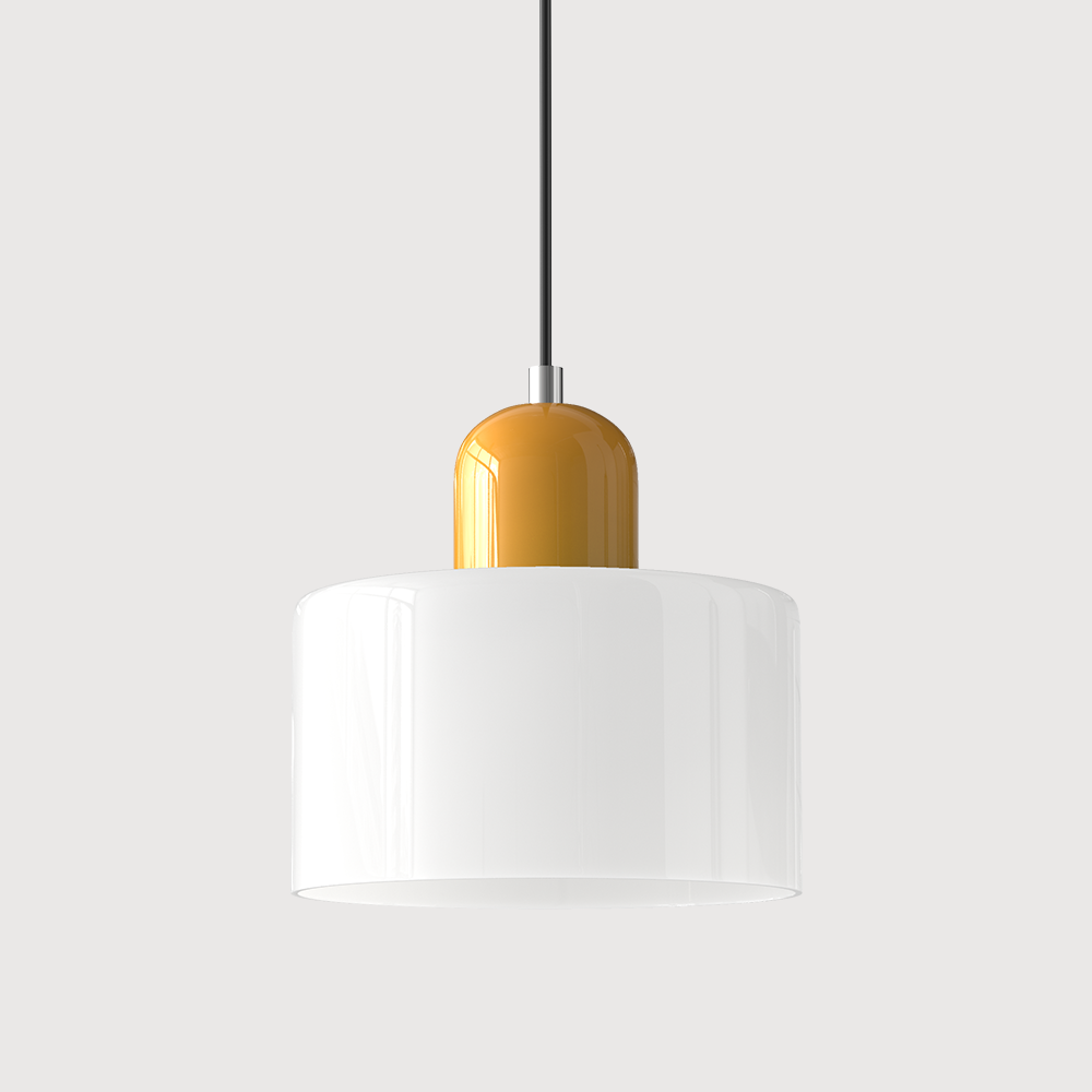 Morandi Modern White Glass Kitchen Island Pendant Light - Lumpaz