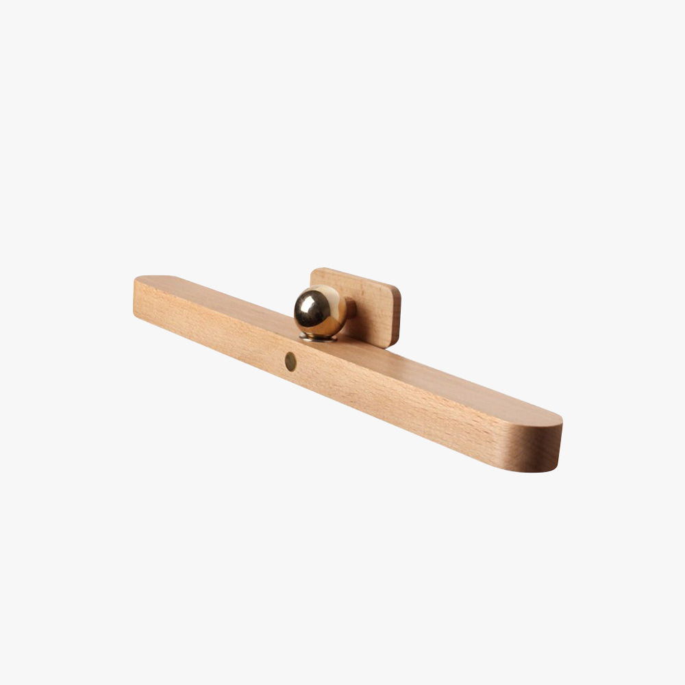 Ozawa Retro Oval Wood/Acrylic/Metal Wall Lamp, Front Mirror Vanity - Lumpaz