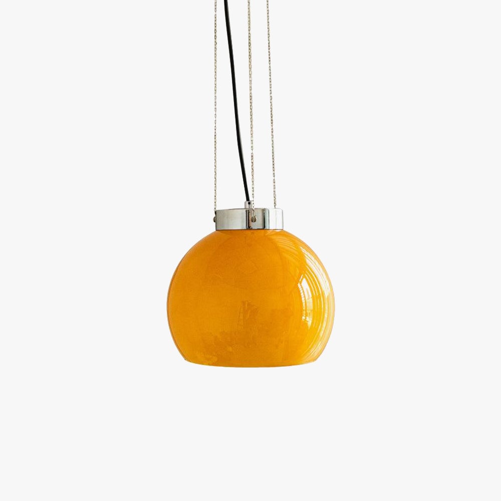 Hailie Yellow Ball Pendant Light, Metal & Glass, 9.8" - Lumpaz