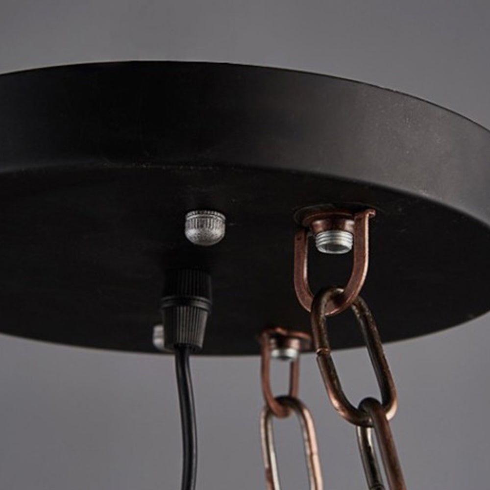 Austin Retro Rudder Metal & Wood Pendant Light, 8 Heads - Lumpaz