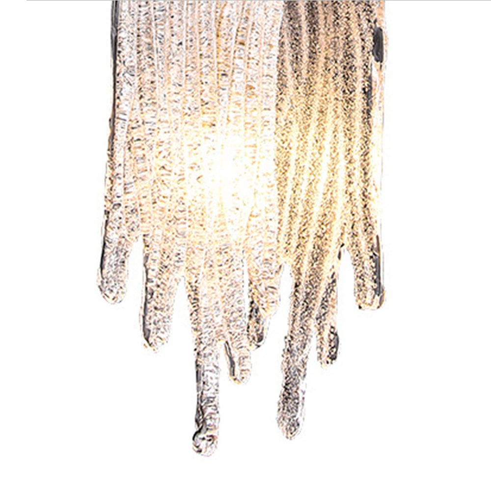Kristy Modern Flowing Jelly Pendant Light, Gold, Crystal/Brass - Lumpaz