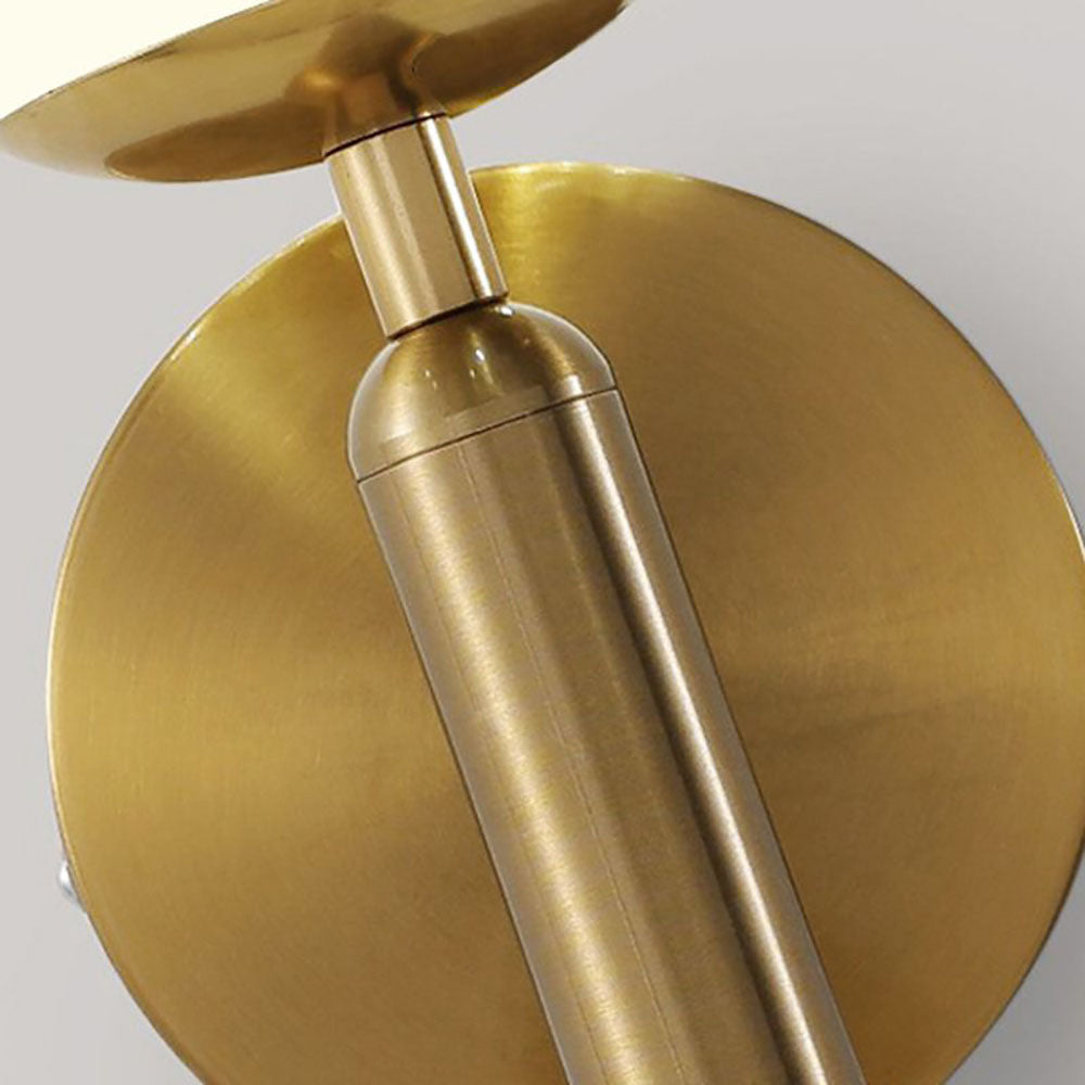 Valentina Wall Lamp Modern Globe, Metal/Glass, Black/Gold, Hallway - Lumpaz