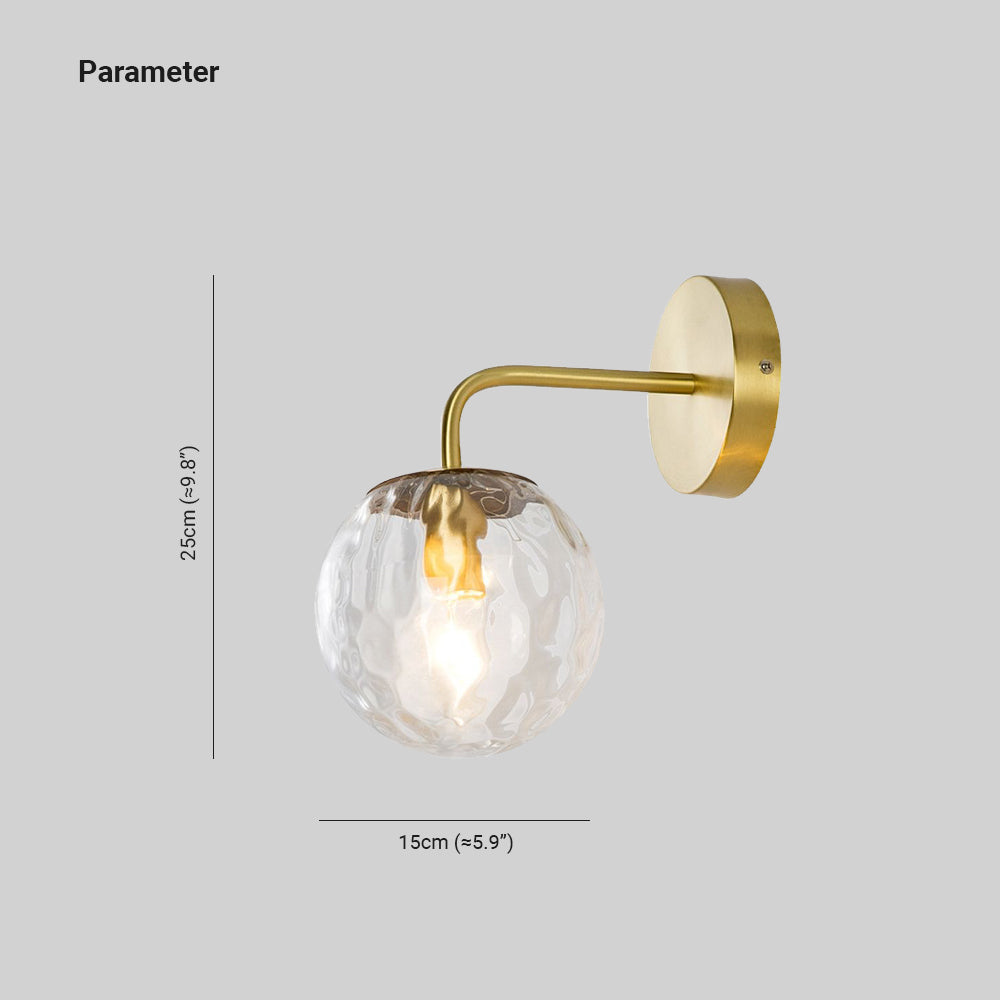 Valentina Vintage Clear Bubble Dresser Wall Lamp - Lumpaz