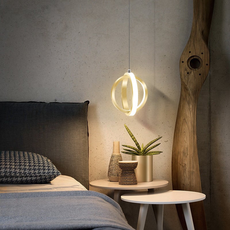 Lynch Pendant Light Spherical Modern, Metal, Black/Gold, Kitchen - Lumpaz