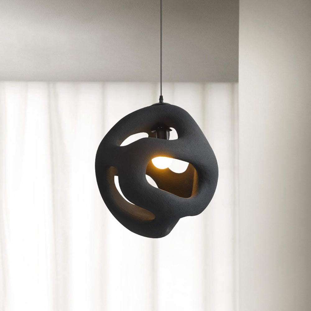 Byers Modern Metal/Resin White/Black Pendant Light - Lumpaz