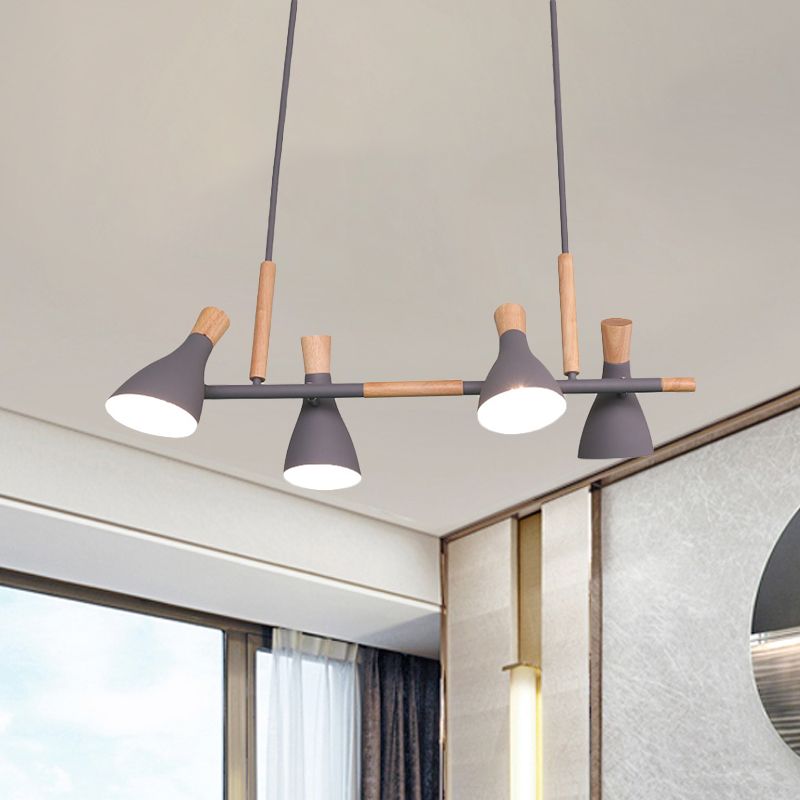 Morandi Nordic Multi Rope Wood Pendant Light, White/Green/Gray - Lumpaz