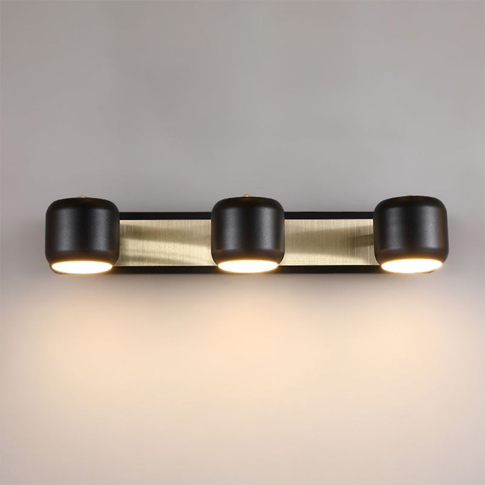 Cooley Modern Multi Mirror Metal Front Wall Lamp, Black/White - Lumpaz