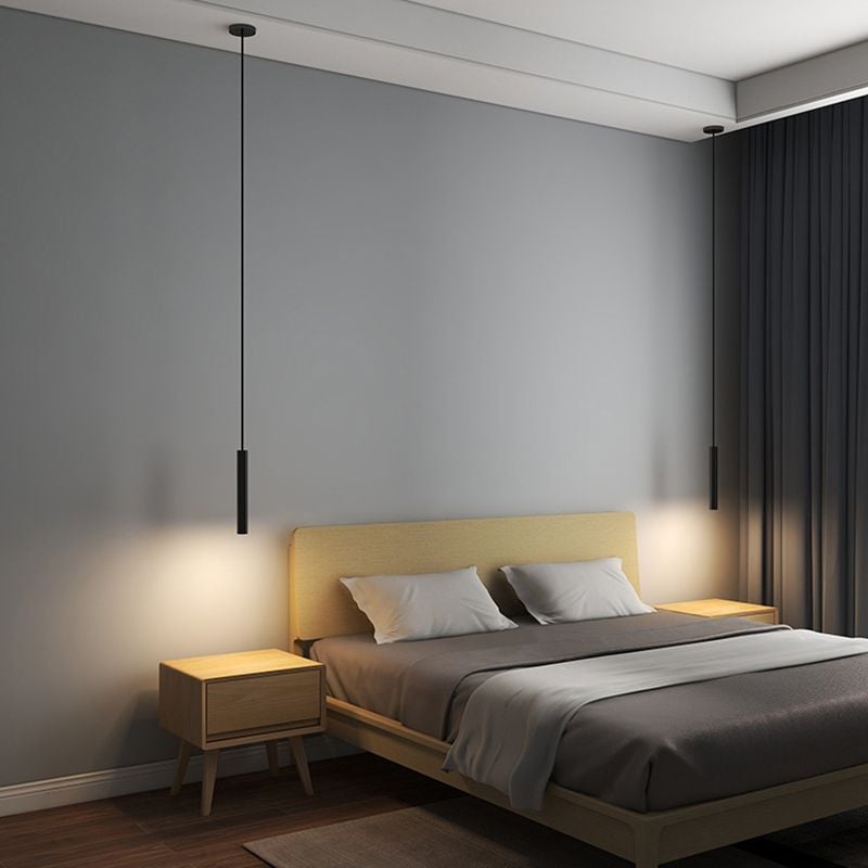Sanna Minimalist LED Metal Pendant Light Black Living Room/Bedroom - Lumpaz