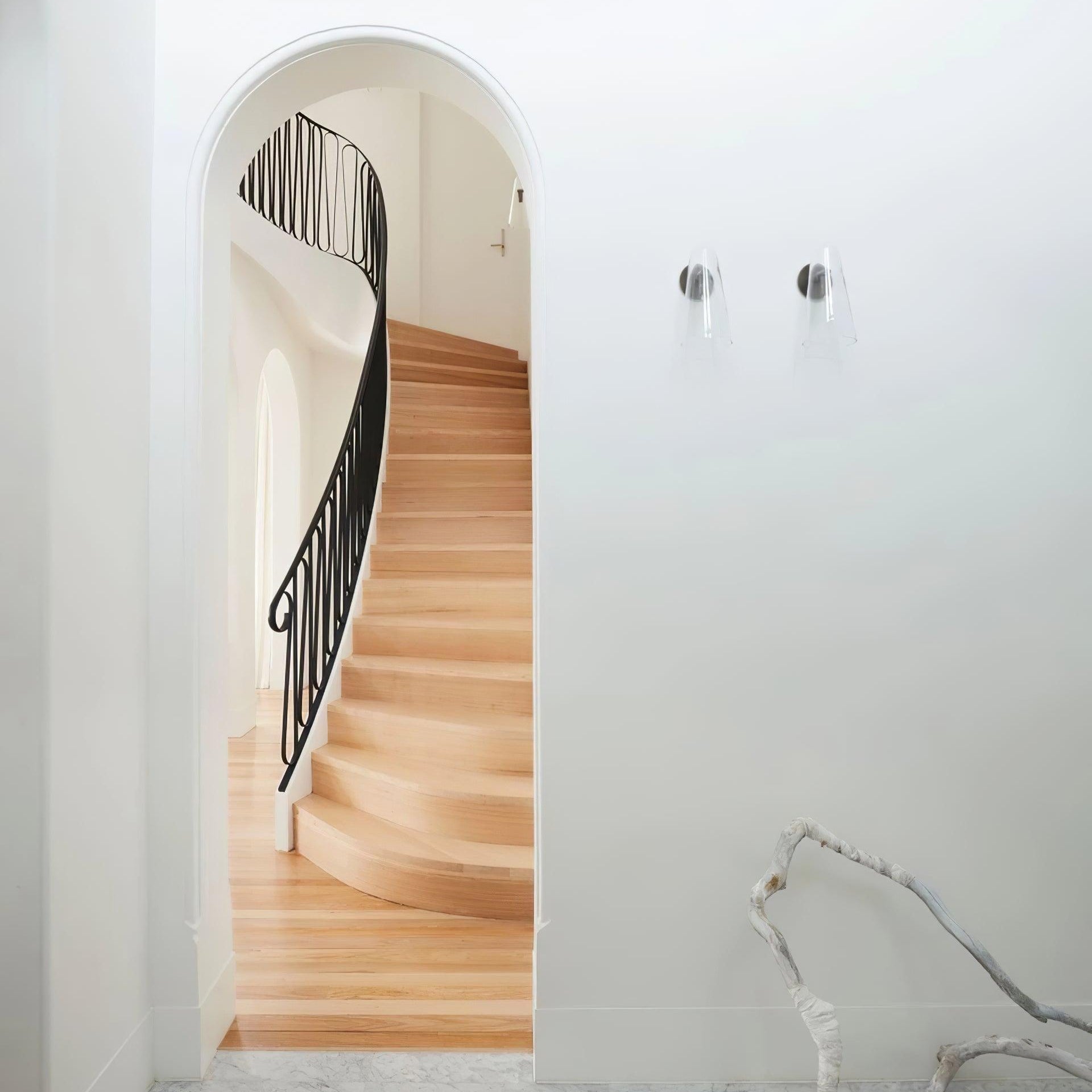 Blair Nordic Modern Wall Lamp, Glass/Metal, Living Room - Lumpaz