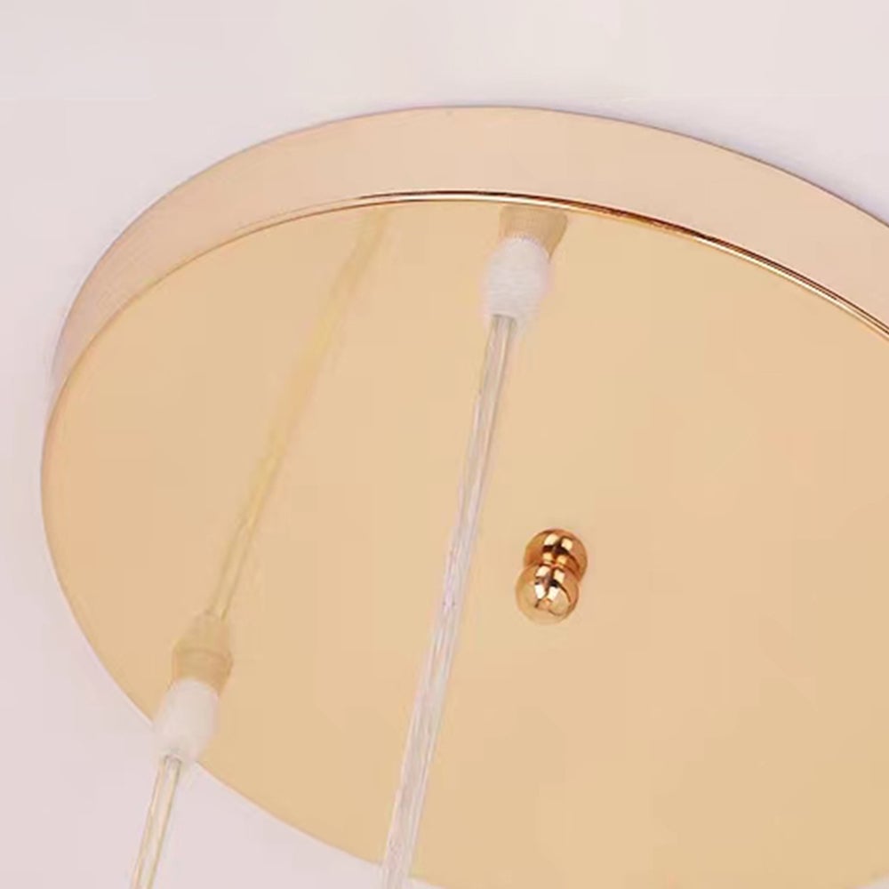 Hailie Modern Column Crystal Pendant Light, Clear, Stairs/Dining Room - Lumpaz