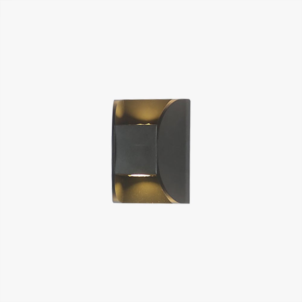 Orr Minimalist Up/Down Metal Outdoor Wall Lamp, Black - Lumpaz