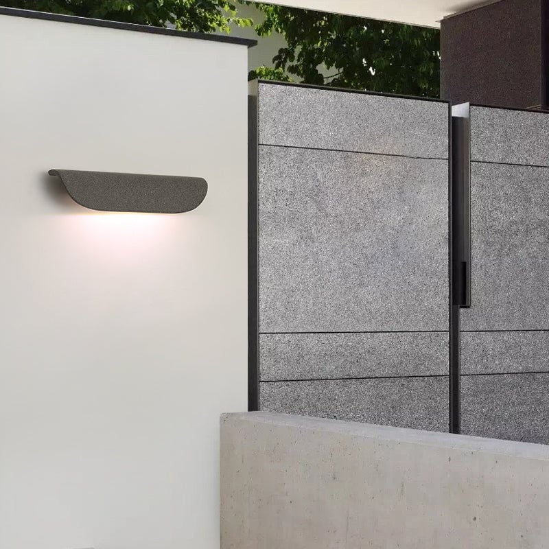 Orr Modern Outdoor Wall Lighting, Waterproof, Curved, Black & White - Lumpaz