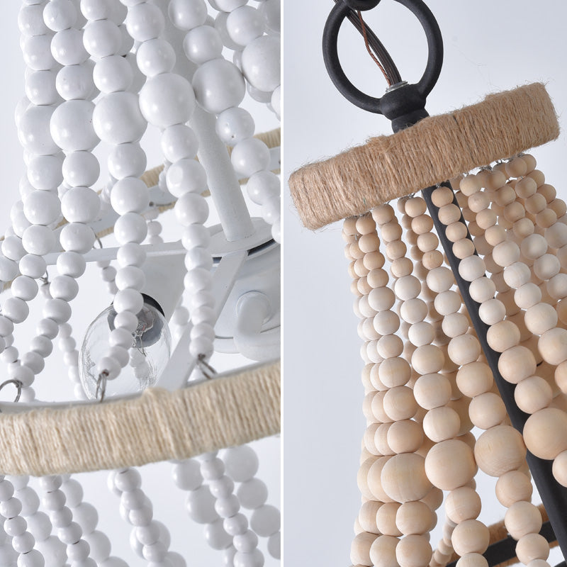 Alessio Design LED Pendant Light White/Wood Metal/Wood Bed/Living/Childrensroom - Lumpaz