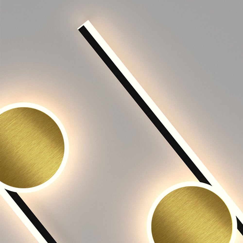 Emyr Modern Simple Circular Line Gold Acrylic Wall Lamp - Lumpaz