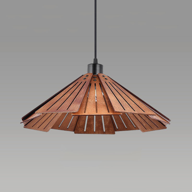 Samuels Retro Pendant Light, Metal & Wood - Lumpaz