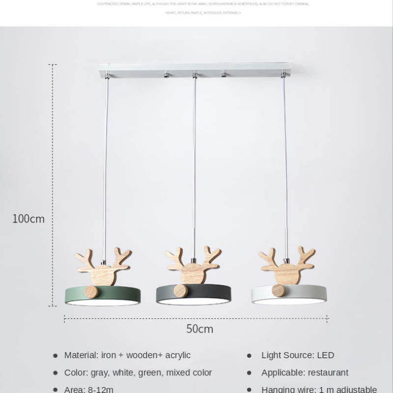 Morandi Deer Cluster Pendant Light 3 Color, 1/3 Heads - Lumpaz