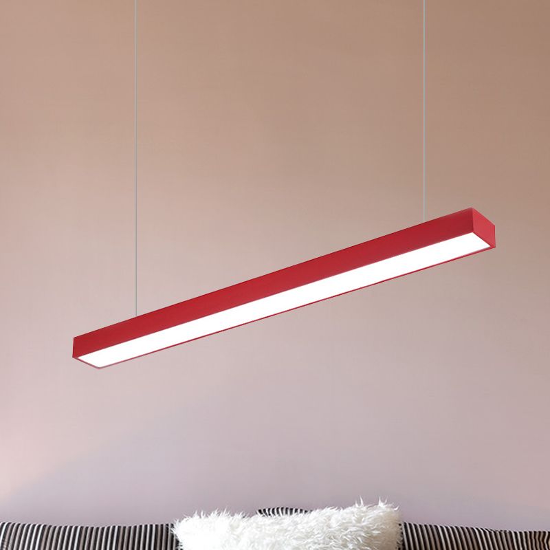 Edge Office Linear Minimalist Rectangular Pendant Light - Lumpaz