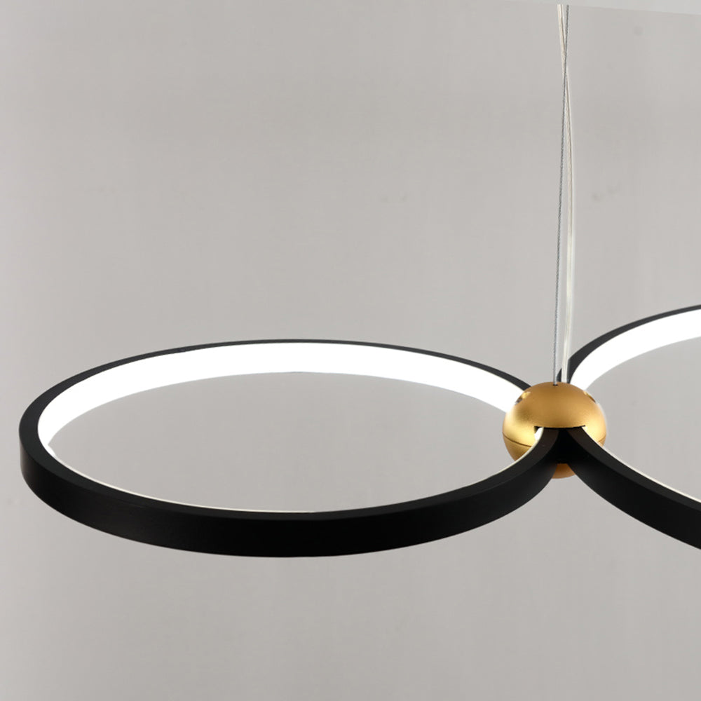 Arisha Minimalist Ring Metal Pendant Light, Black - Lumpaz