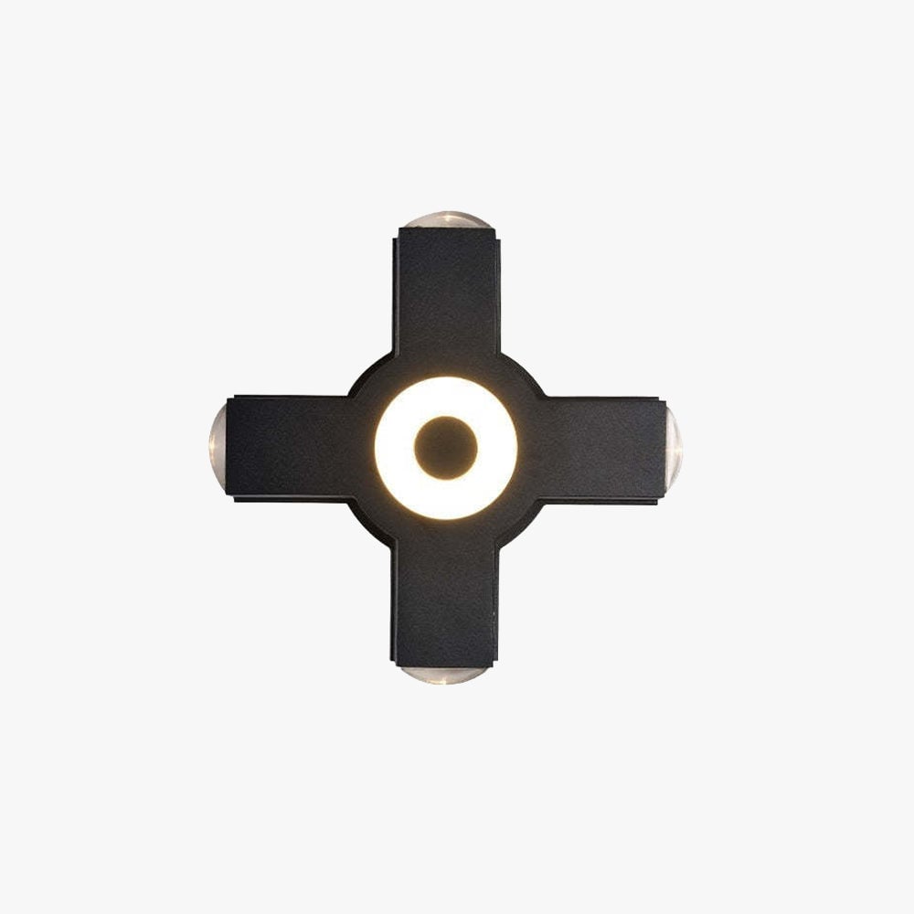 Orr Modern Waterproof Minimalist Cross Outdoor Wall Light Garden/Corridor - Lumpaz