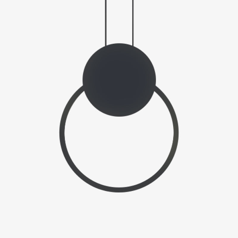 Nyla Modern Minimalist LED Hanging Pendant Lights Black White Bedroom - Lumpaz