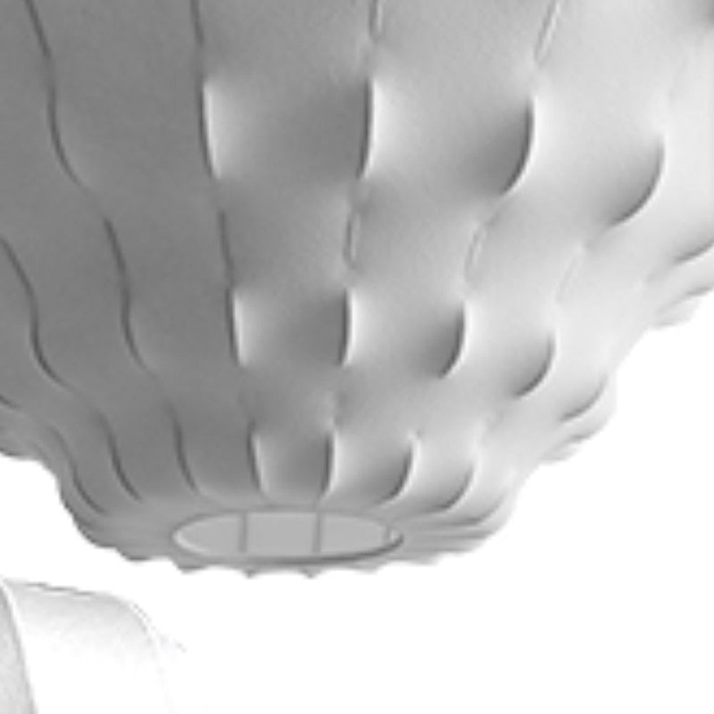 Renée Artificial Fabric Art Deco White Silk Pendant Light - Lumpaz