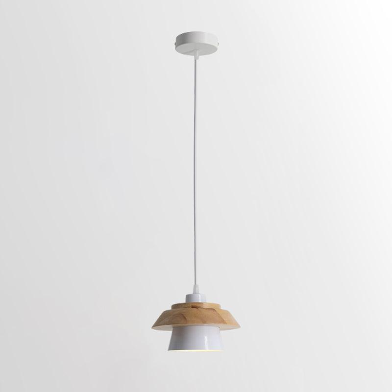 Zaid Modern Glass/Wood Pendant Light, Multi Color - Lumpaz