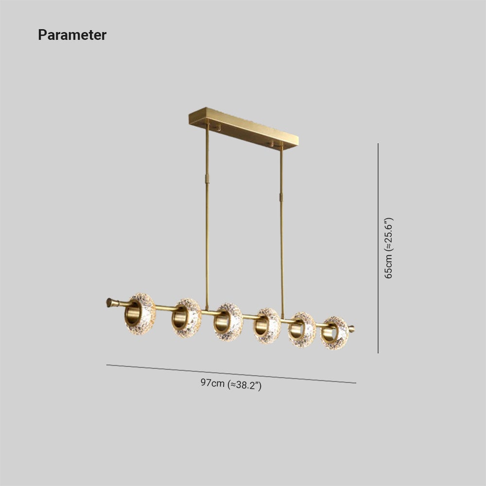 Marilyn Modern Luxury metal/Glass Pendant Light, Gold - Lumpaz