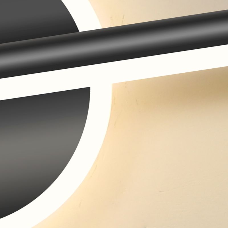 Leigh LED Linear Mirror Front Vanity Wall Lamp Black/Gold - Lumpaz