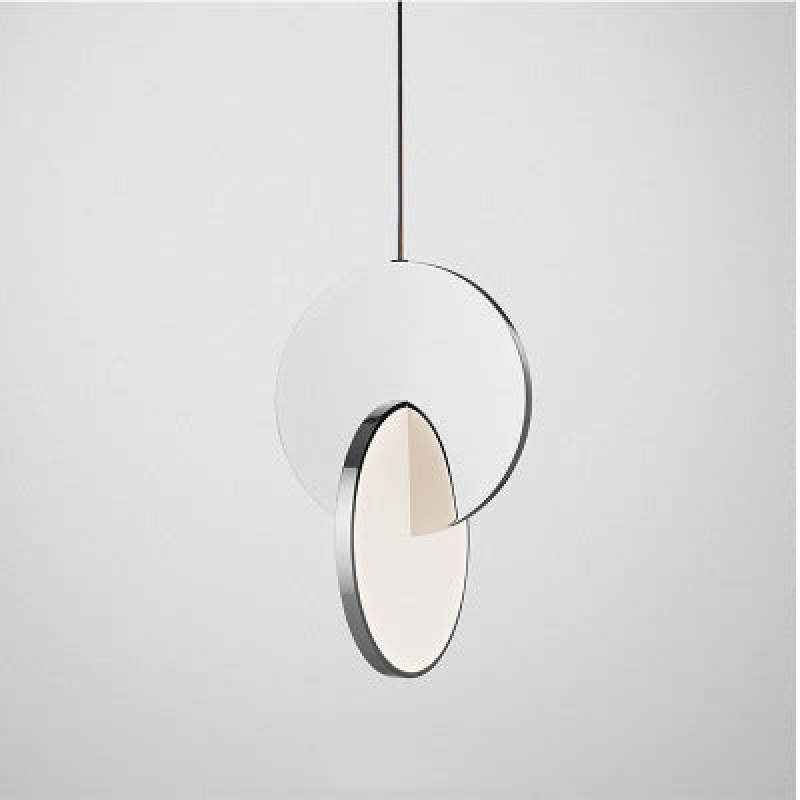 Welsh Pendant Light, Disc, Gold/Silver - Lumpaz