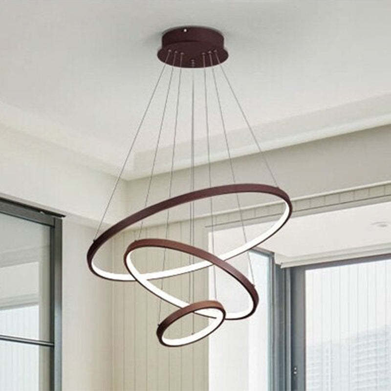 Arisha Pendant Light, Inner Ring Illuminated,  White/Black/Gold - Lumpaz
