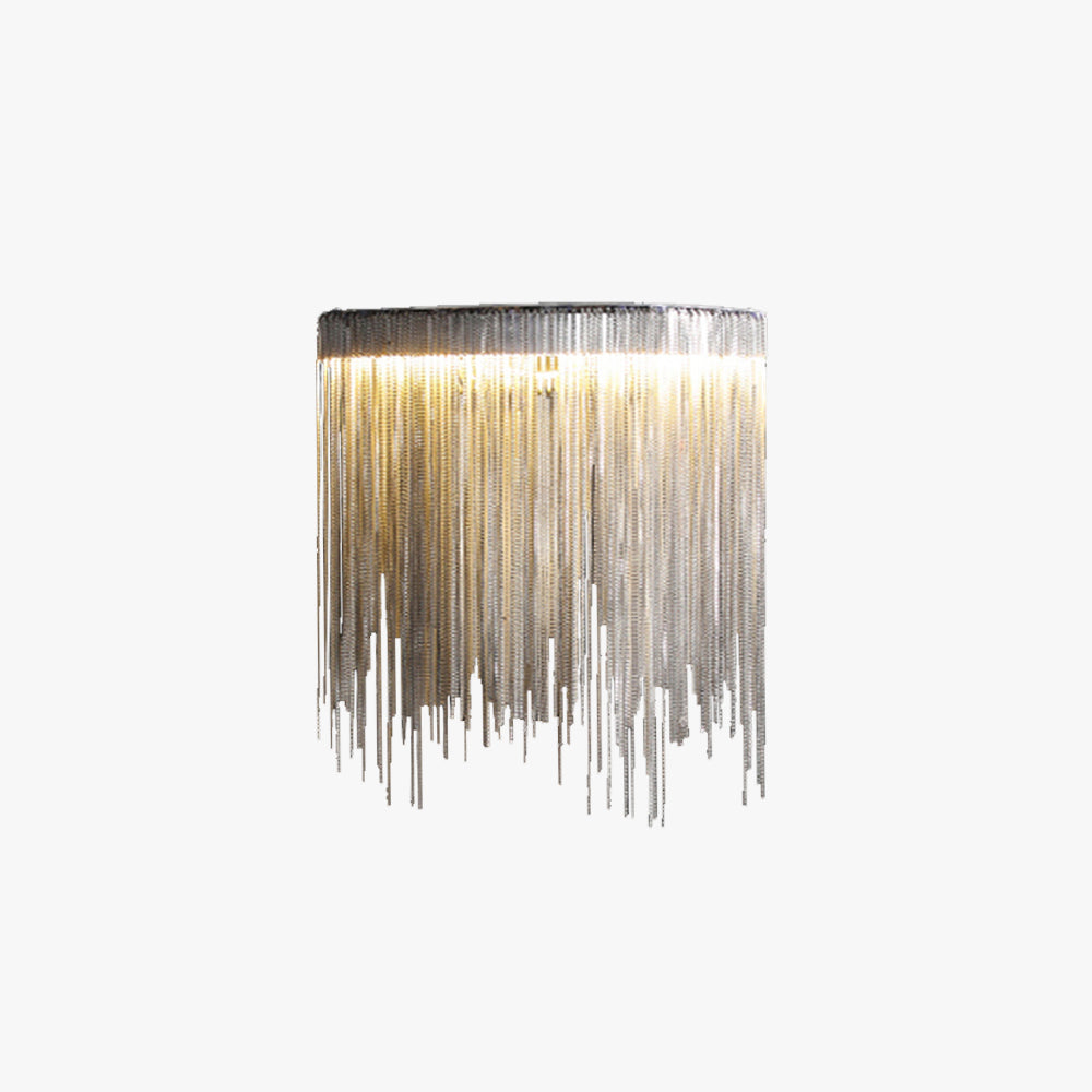 Colon Wall Lamp Decorative/Modern, Tassel Chain, Silver, Living Room - Lumpaz